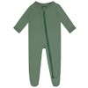 GUISBY Baby Footed Pajamas with Mitten Cuffs,2 Ways Zipper Long