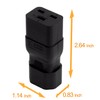 2 Pack IEC320 C14 to C19 AC Power Adapter, WINXUS