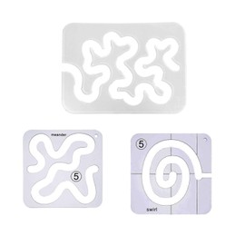 Quilting Rulers 3Pcs Set, Acrylic Quilting & Sewing Template Tool for Free Motion Machine Quilting