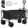 VEVOR 350lbs Collapsible Foldable Wagon Cart, Heavy Duty Foldable Utility
