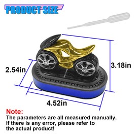 Craedli Solar Powered Diffuser Car Dashboard Decoration, Rotating Motorcycle Design Auto Center Console Ornament with Diffuser Base, Refillable Car Interior Decoration for Home, Office (Blue)