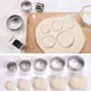 KSPOWWIN 5 Pieces Biscuit Cookie Cutters Set,Stainless Steel Circle Round