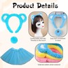Ycfish 3 Pcs Plush Bear Ears Hairband Round Tail Tulle