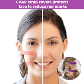 6 Packs Satin CPAP Strap Covers Soft, CPAP Mask Cushions, Breathable CPAP Strap Cushions, CPAP Hair Protector for Women and Man, Universal Silk CPAP Strap Covers for Reducing Red Marks (Deep Purple)