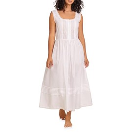 Queen Anne's Lace Women's Victorian Dreams Nightgown, Antique White, 1X (Sleepwear)