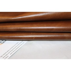 Discount Leather Hides Beautiful Brown wax/oil topcoat  Discount Leather Hides   1.0mm ZE 21 - 5" by 8"