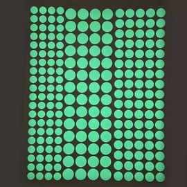 2 Sheet Glow in The Dark Wall Stickers, 407 Pcs Removable Dots Wall Decals Room Decor Kit,Adhesive Dots Luminous Ceiling Decals