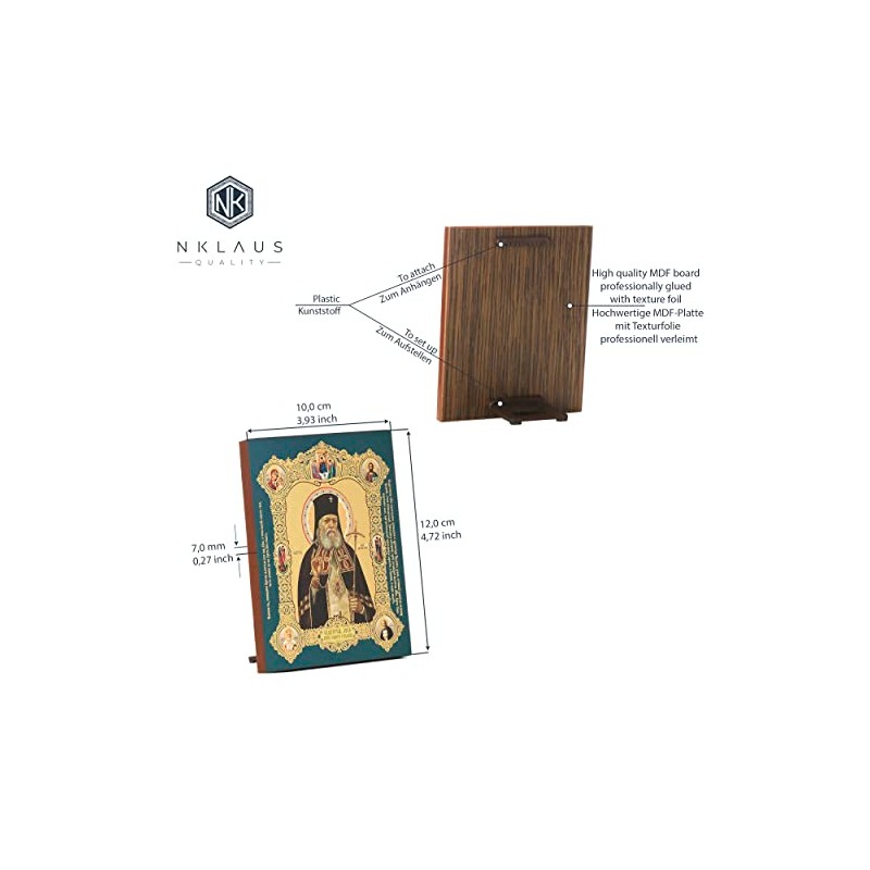 NKlaus Saint Luke of Simferopol Wooden Icon 10 x 12