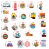 50 Pcs Waterproof Travel Scenery Stickers for Laptop, Water Bottles,