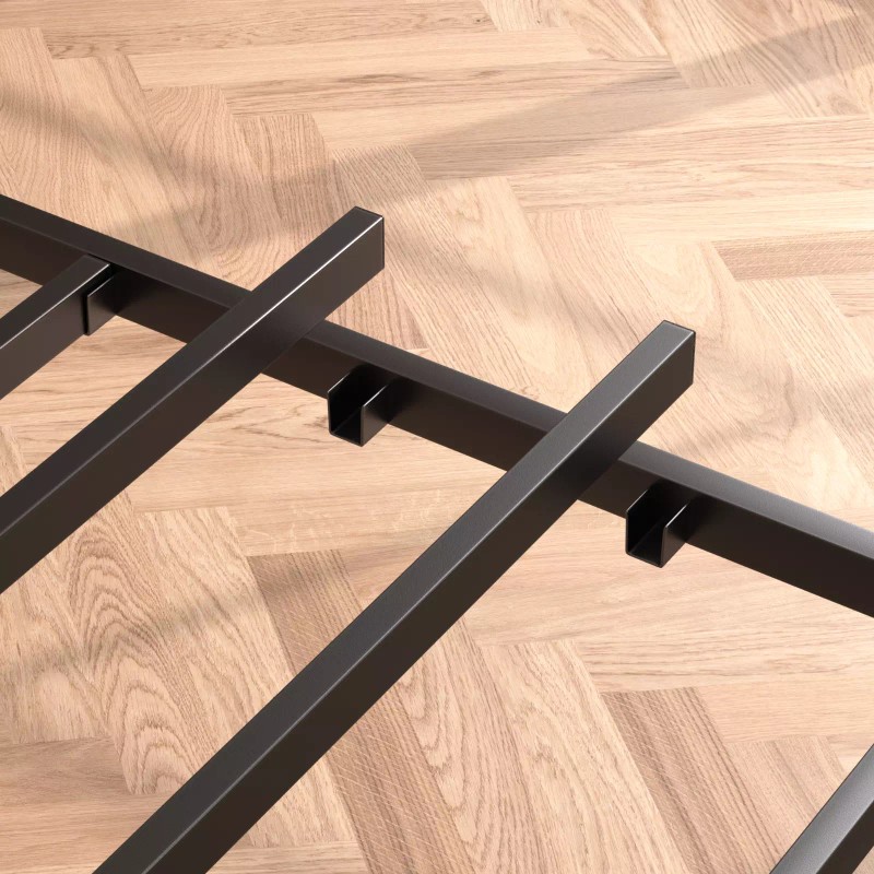 Vecelo Bed Frame with Storage Headboard Power Outlet Full Queen