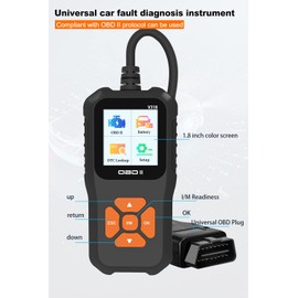 Outzone V318 OBD2 - Lector de códigos de detección de motores de instrumentos de diagnóstico de fallas, compatible con 10 idiomas y 9 protocolos estándar, adecuado para todos los vehículos que cumplen