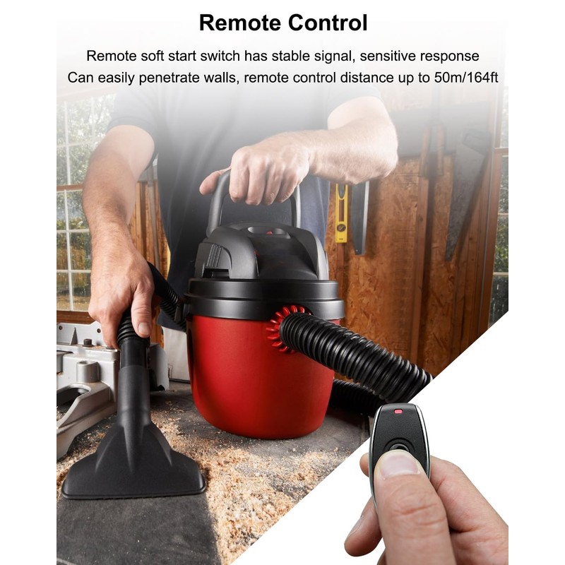 110V Automatic Vacuum Switch, Wireless Remote Control Outlet for Dust