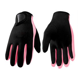 Adults 1.5mm Neoprene Diving Gloves Flexible Thermal Full Finger Short Wetsuit Gloves for Swimming Snorkeling Kayaking Surfing Watersports Spearfishing Sailing
