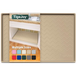TigeJoy Waterproof Under Sink Mat 31" x 22", Shelf Liner Protector in Kitchen and Bathroom, Silicone Cabinet Liners for Organizers and Storage, Fit as Drawer Mats or Drip Tray
