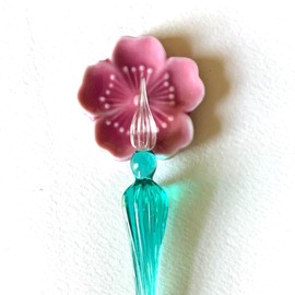 Oblique Love Letters Glass Dip Pen Set Inkwell with Lids, Ink Pot for Glass Fountain Pen Holder