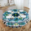 iEvery Round Wipe Clean Tablecloth, Boho Table Cloth Waterproof Wipeable