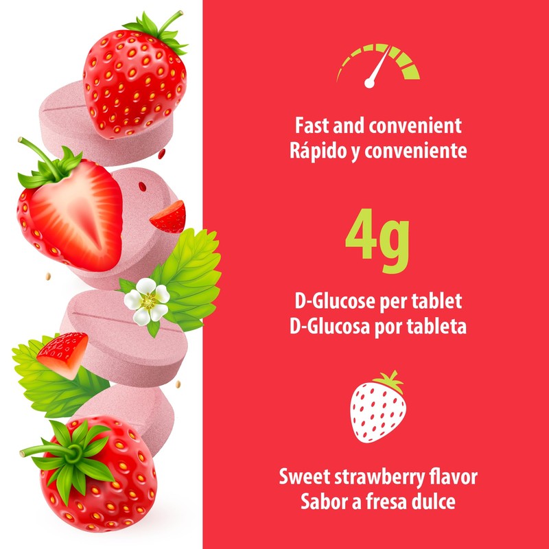 Dex4 Glucose Tablets, Fast Acting Glucose, 4g Pre-Measured Glucose per