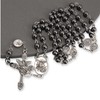 Nazareth Store St Michael Rosary Hematite Stone Beads Necklace Metal
