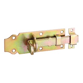 Alberts 116750 Schlossriegel | gerade, mit flachem Griff und befestigter Schlaufe | galvanisch verzinkt, dickschichtpassiviert | Platte 100 x 44 mm