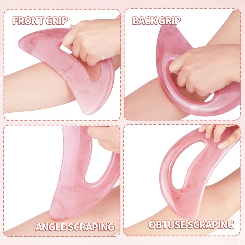 Giloner Large Gua Sha Massage Tool with Handle Large Lymphatic