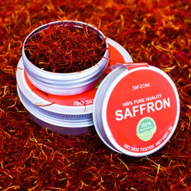 2Gr Saf-Zone Saffron 100% Pure Threads, Hand Picked Saffron, Natural Grade 300+ (2 Grams)