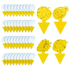 Fruit Fly Trap & Fungus Gnat Traps 40 Pack – Yellow Sticky Gnat Traps for House Indoor & Outdoor Plants, Non-Toxic and Odorless Insect Bug Catcher