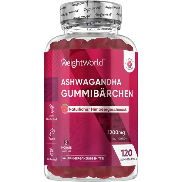 Ashwagandha 1200 mg - 120 Gummy Bears - 2 Months