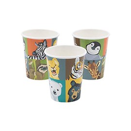 Fun Express - Wild Encounters Vbs 9oz Cups - Party Supplies - Print Tableware - Print Cups - 8 Pieces