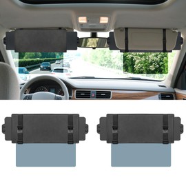Sun Visor Extender for Car, Windshield Sun Shade with Anti-Glare Lens Blocks UV & Sunlight, Adjustable Car Window Shades for Driver and Passenger, Sun Visor for Safe Driving (2 Pack)