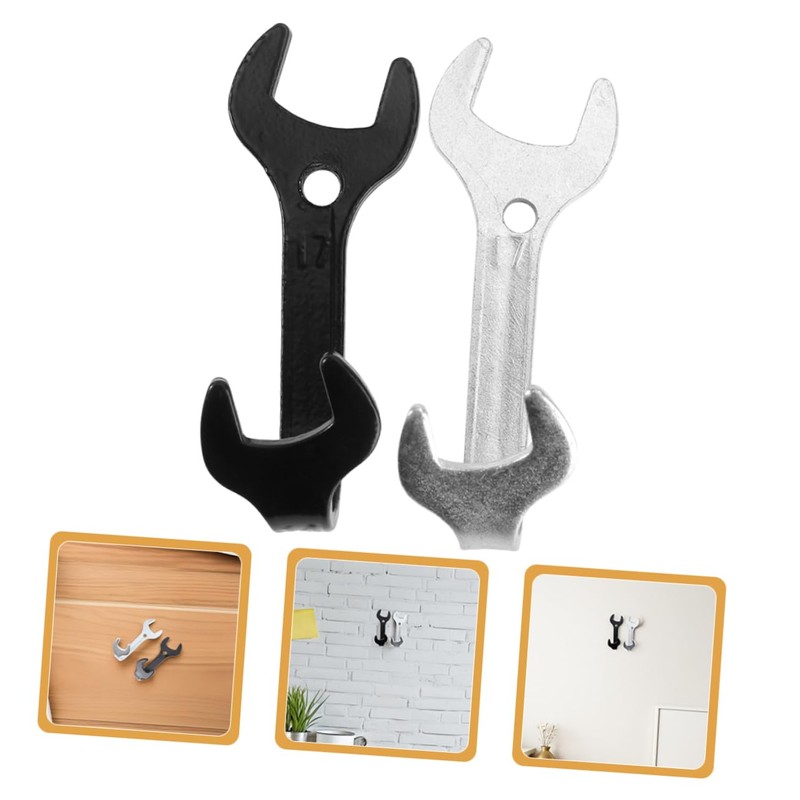TEHAUX 16 pcs Wrench Shaped Multi Purpose Hanger for Bathroom