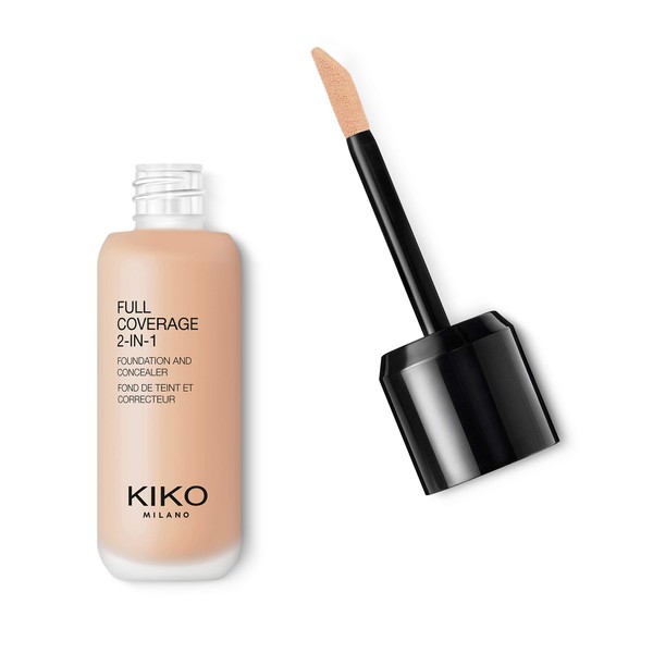 KIKO MILANO - Full Coverage Foundation and Concealer Liquid Foundation Makeup Innovative Formula Superior Coverage | Color Light WR 10 | Cruelty Free | Professional Makeup | Made in Italy