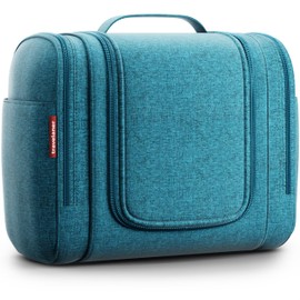 Hanging Toiletry Bag for Women, Men and Children, 7 Litre Storage Space, 3-in-1 Toiletry Bag, Cosmetic Case, Cosmetic Bag for Men and Women, Travel Wash Bag, turquoise