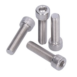 Walfront 4Pcs M10 Hex Bolt Socket Head Hex Socket Bolt ?A2 Stainless Steel 1.25mm Fine Pitch Machine Fastener Hardware(M10*20), Bit Head Set (M10*40)