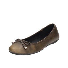 Fitters Ballerinas in Plus Sizes, Fitters Ballerinas Yvi, Fashionable Women's Shoes in Large Sizes, Ballerina YVI in Size EU 42 43 44 45, Brown brushed