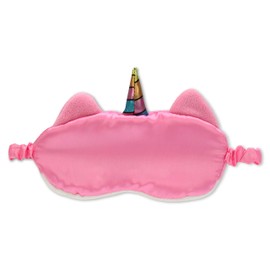 iscream Bedtime Besties Satin-Lined Embroidered Fur Sleep Mask for Girls - Corgicorn