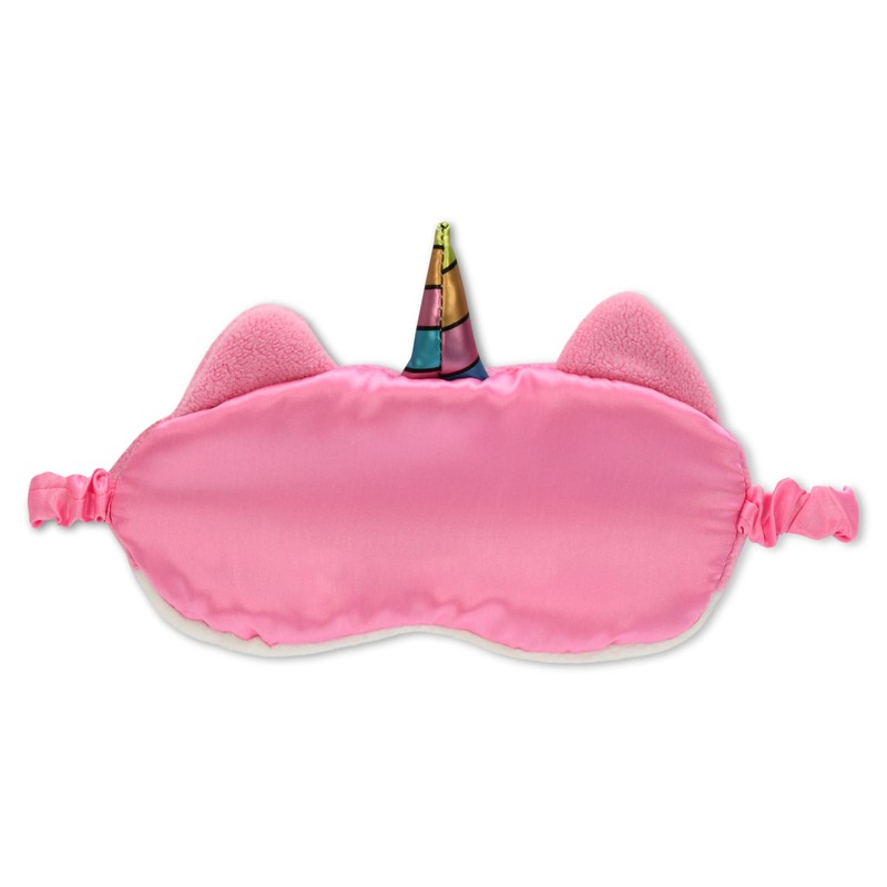 iscream Bedtime Besties Satin-Lined Embroidered Fur Sleep Mask for Girls