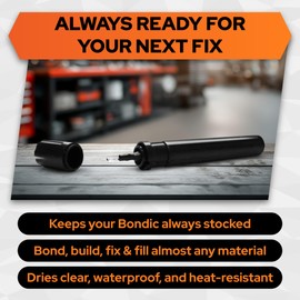 Bondic LED UV Liquid Plastic Welder Refill Cartridges, Cures Quickly, Adhesive Repair for Home, Garage, Outdoors, etc. - 5 Refill Tubes