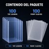 200 PIEZAS, Fundas para Tarjetas Coleccionables, Top Loaders Compatibles con