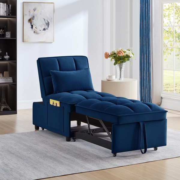 Nevoc Convertible Sofa Bed, 3-in-1 Multi-Functional Sleeper Chair Bed, Adjustable