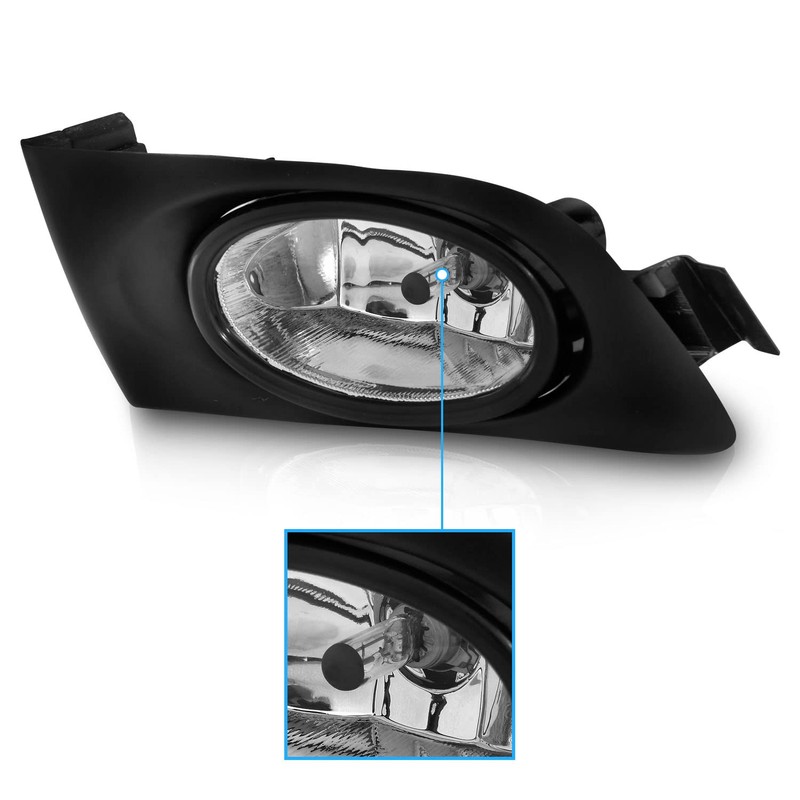 AmeriLite for 2001-2003 Honda Civic 2Dr/4-Door Clear Halogen Replacement Bumper