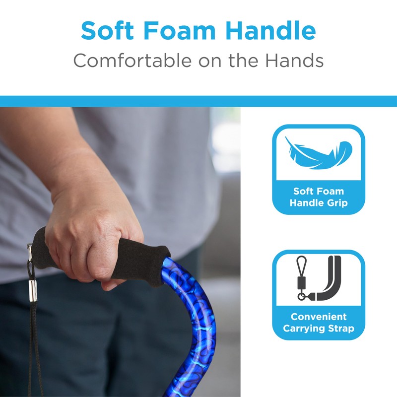 NOVA Shoe Horn Offset Cane – 2-in-1 Walking Cane &