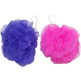 Exfoliating Bath & Shower Body Puff Scrunchie assorted colours (Single)