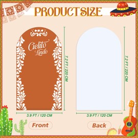 Mexican Cielito Lindo Backdrop Cover 7.2ft, Cielito Lindo Party Decoration