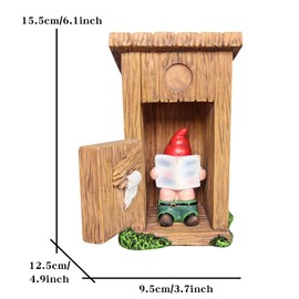 WEFONLLICOS Funny Garden Gnome Outdoor Statues Naughty Sculpture Decoration Inappropriate Read Newspaper Gnome for Indoor Lawn Yard Patio Ornaments Resin