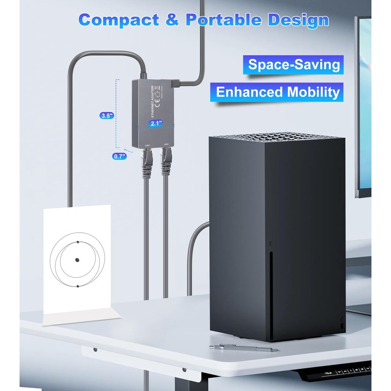 Ethernet Adapter for Starlink Standard Actuated Gen 2, 2 Ports