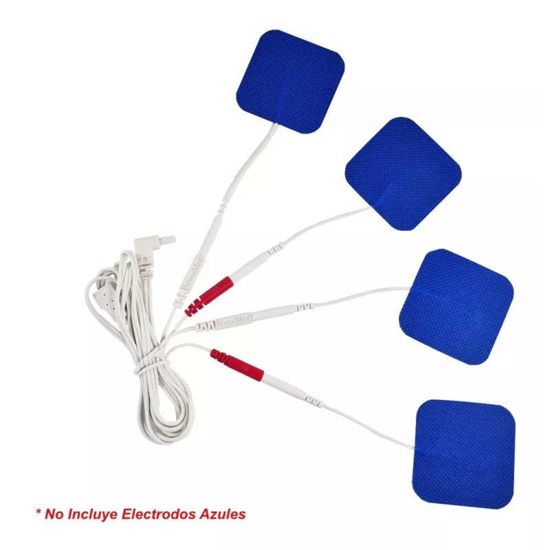 Sensamed Cable Electrodos Parches Pads Cola De Ratón 4 Salidas