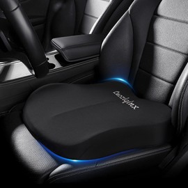LUOZIQINX Wedge Car Seat Cushion for Driving, 3.9in Portable Adult Seat Cushion for Car Seat Driver, Soft Memory Foam Car Booster Seat Cushion Pad, Non-Slip Car Butt Pillow for Driving, Home, Office