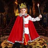 GIUSOBG Prinz Umhang Kinder 3 Stück König Kostüm Kinder Zepter