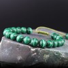 DAZCOLO Handmade Gem Bracelet Adjustable Macrame Gemstone 8mm Round Beads