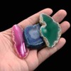 fengshuisale 1 pc Agate Geode Polished Irregular Crystal Slice Brazil